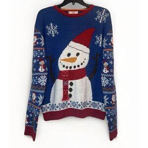 Daisys Boutique Men’s Holiday Christmas Snowman Sweater Party See Measurements